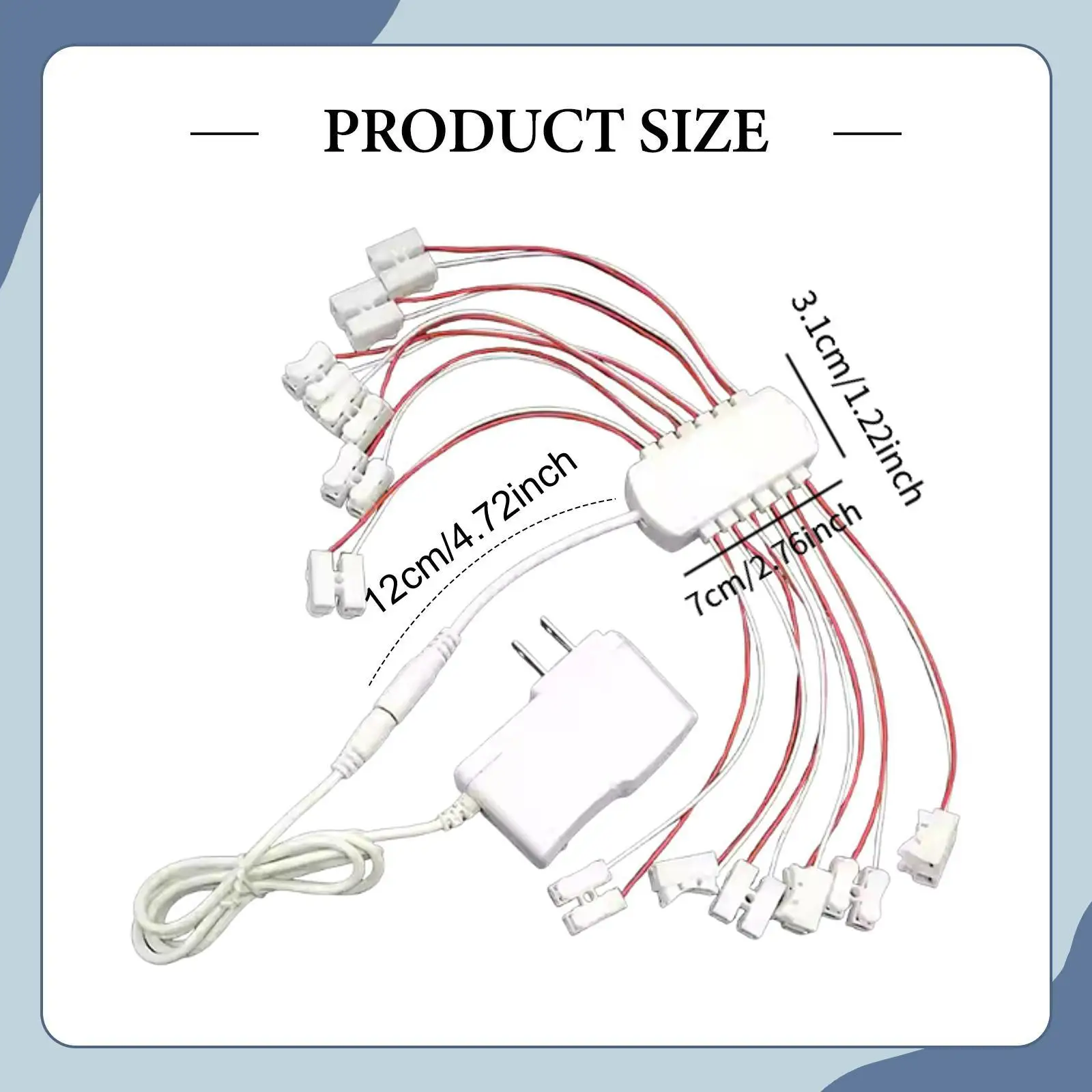 3V 2A Power Supply with 12 Ports US Plug for Hobby Train Miniature Garden Street Light Decorations view 5