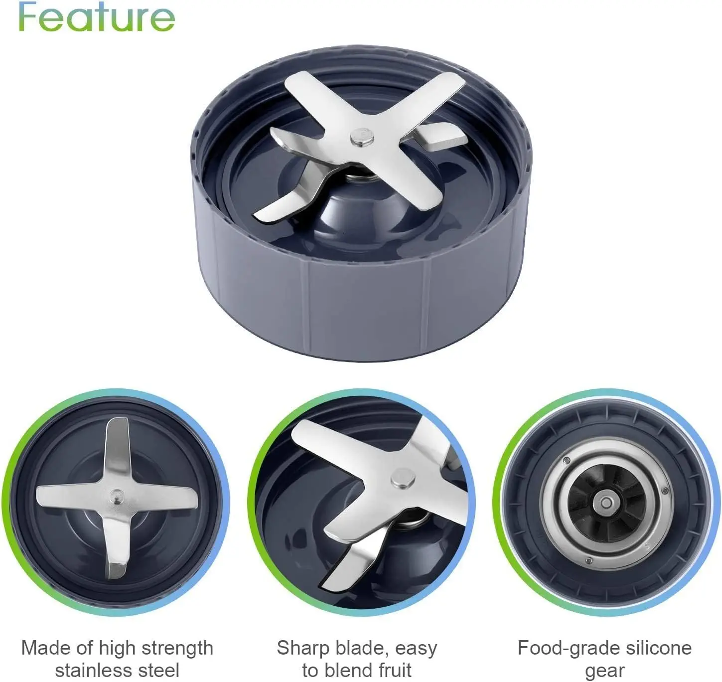 1 Juego de piezas de repuesto de cuchilla extractora compatibles con licuadora NutriBullet 600w Pro 900w