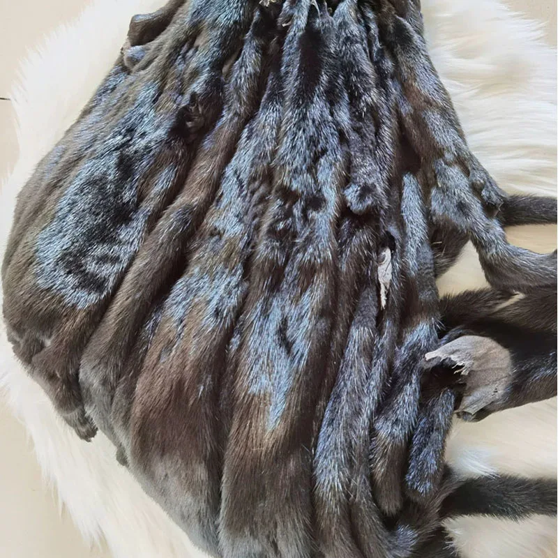 Real Mink Fur Skin Leather Hides Wholesale Factory Supply Eco Tanned Animal Furs flawed Authantic Natural Mink Skins for Garment