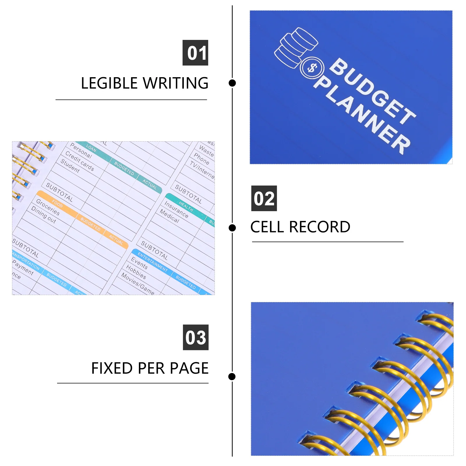 مخطط ميزانية A5، جهاز تعقب مالي محمول غير مؤرخ لإدارة الأموال في الميزانية اليومية، إعداد أهداف التوفير، دفع الفواتير #5