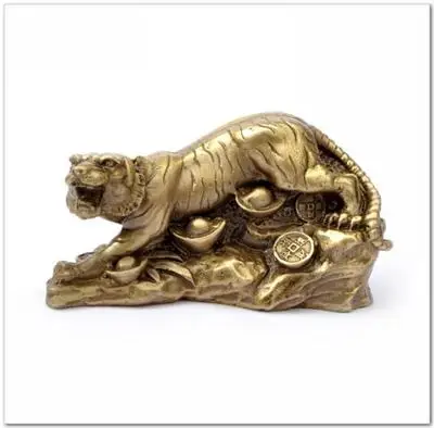 

brass A medium Zodiac tiger soundway Zhaocai Wang transport villain Home Furnishing ornaments copper