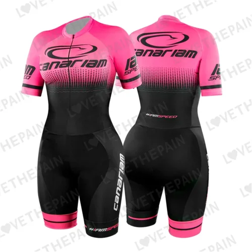Traje de patines para mujer, traje de patín en línea para triatlón profesional Licra Speed, cómodo traje de velocidad de patinaje rápido para verano