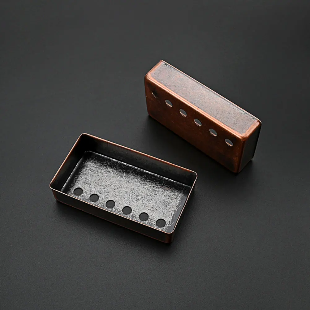 

2 Pcs Metal Pickup Cover for Electric Guitar Single Coil Dust Protective Cover Ventilation Heat Dissipation