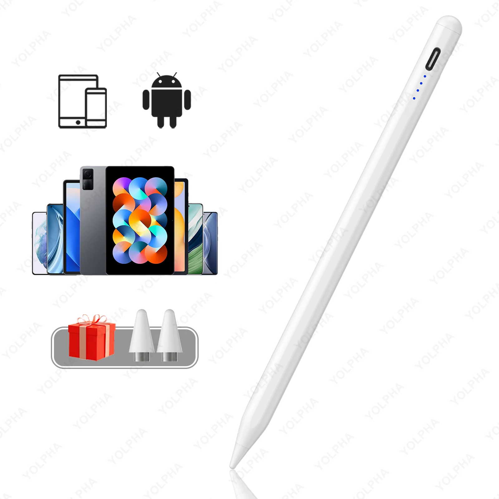 YOLPHA Universeller Stylus-Stift für iPad2018–2024, Handy-Touchscreen-Stift für Android, Xiaomi, Huawei, iOS, Samsung, magnetischer digitaler Stift 10
