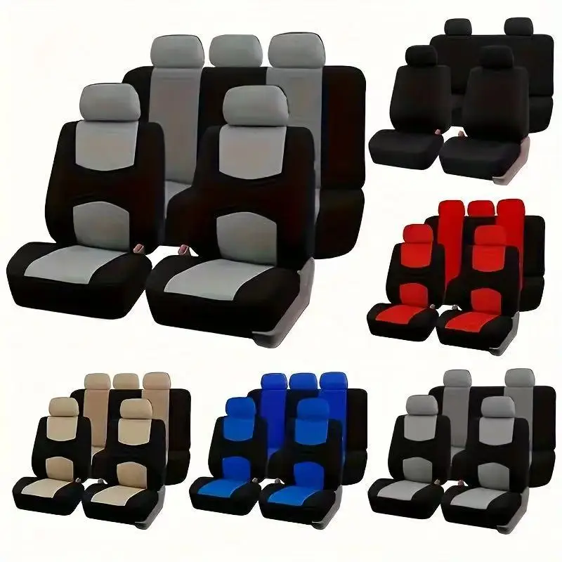 Universal Polyester Car Seat Covers Sporty Design Fit for Most Car Suv Truck Four Season Seat Cover for Car Accessories Interior