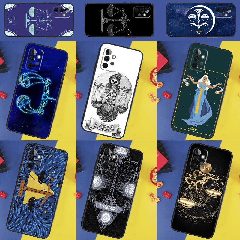 Zodiac Libra Balance Case For Samsung Galaxy A54 A34 A14 A52 A72 A42 A32 A22 A12 A13 A33 A53 A50 A51 A71 Cover