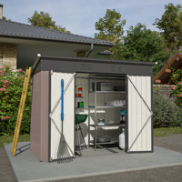 Tool room and storage room 8x4 FT Tool house Garden house including metal base (no floor), garden shed outdoor garden terrace