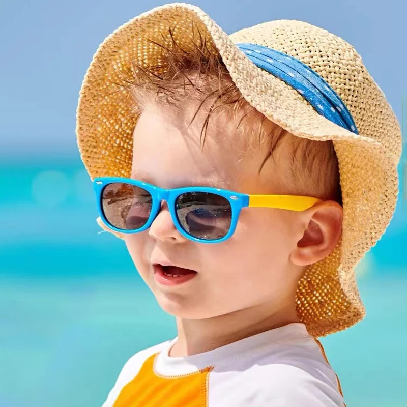 Fashion Kids Sunglasses Children Polarized Sun Glasses Boys Girls Glasses Silicone Safety Baby Shades UV400 Eyewear