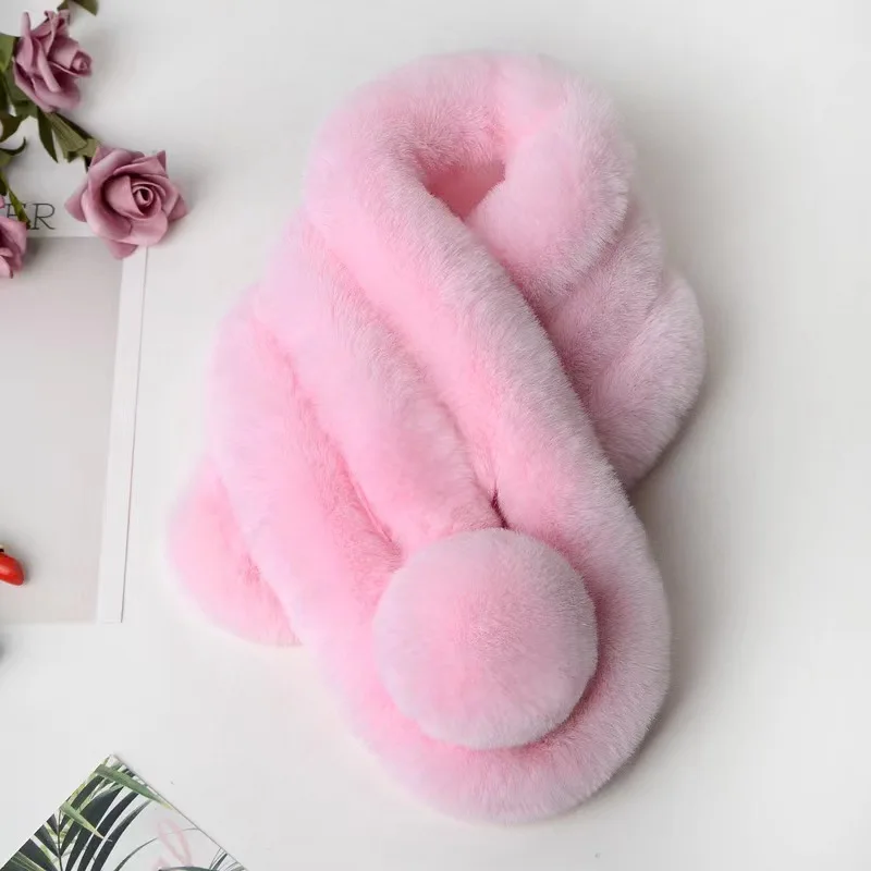 

Новый шарф из искусственного кроличьего меха в корейском стиле, трехслойный плюшевый утеплитель для шеи для мужчин и женщин, толстый зимний шарф