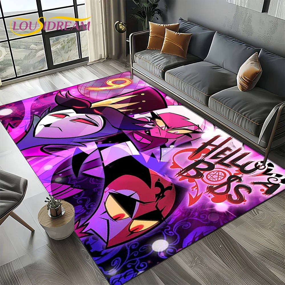 2025 H-Helluva Boss Blitzo Cartoon Carpet Rug for Bedroom Living Room Home Sofa Decoration,kids Game Play Decor Floor Mat Gift