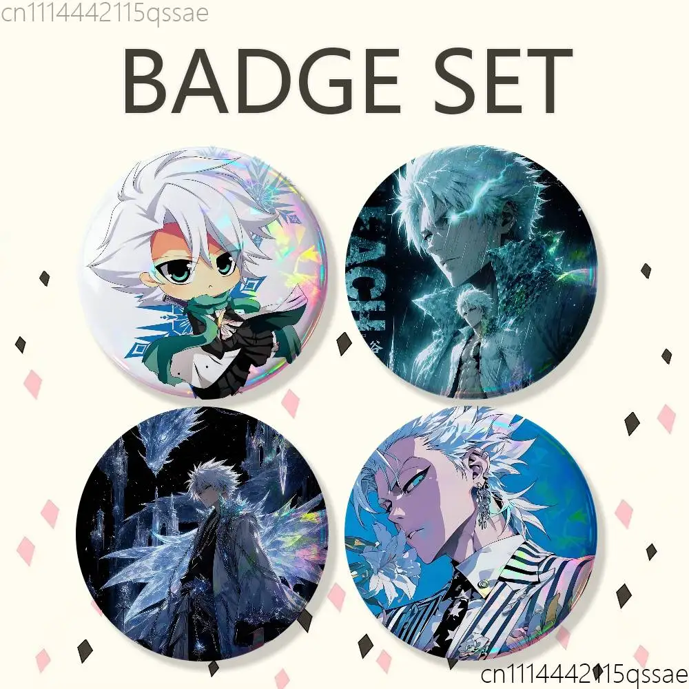Para Bleach Toshiro Hitsugaya, insignias de 25/32/44/58/75mm, pin de botón suave de hojalata, broche, insignia de metal, accesorio personalizado para sombrero, bolso, solapa.