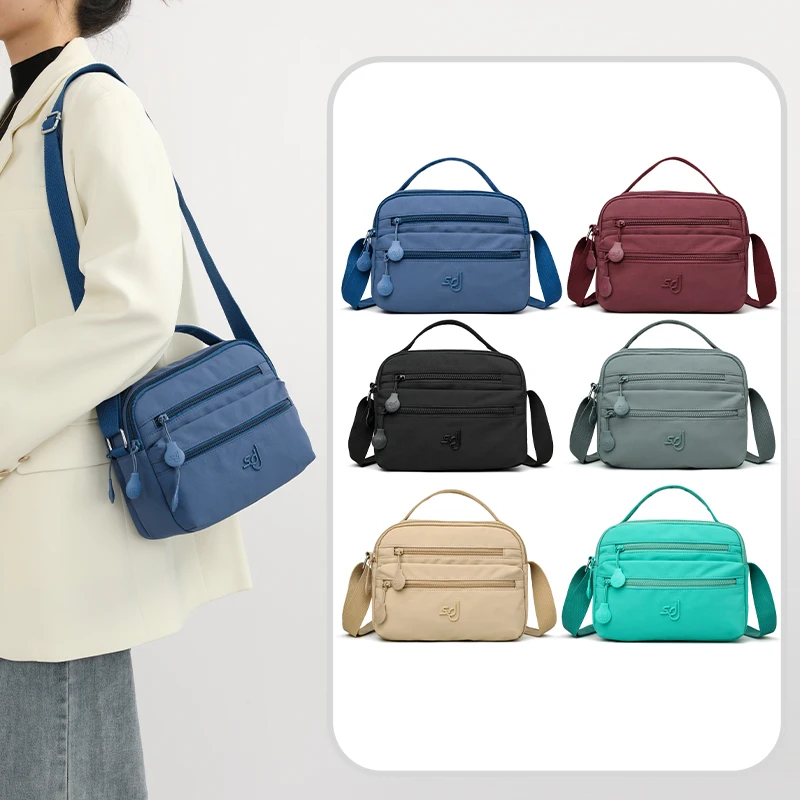 

Легкая нейлоновая сумка через границу, новинка 2025, модная женская сумка через плечо, повседневная сумка через плечо и подмышки большой вместимости