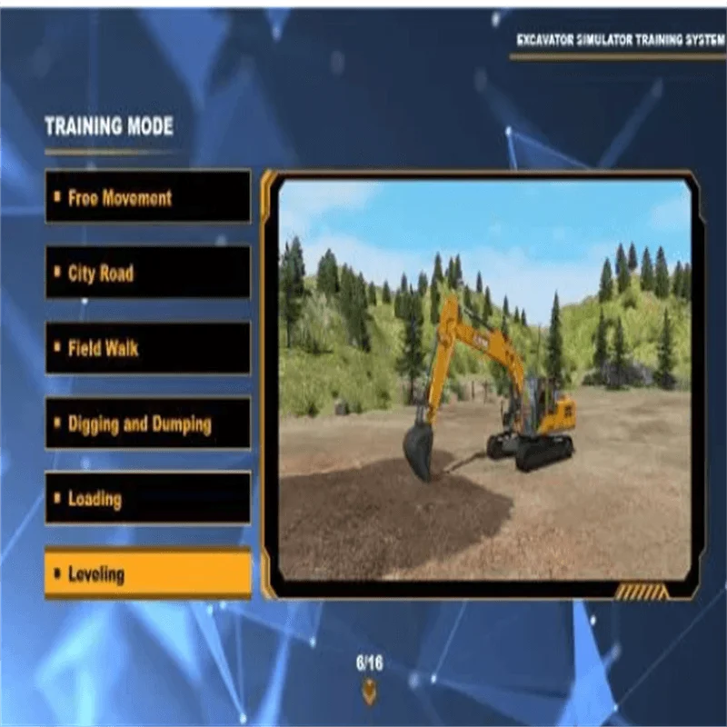 Professioneller Bagger-Trainingsemulator/Emulator für Baumaschinen