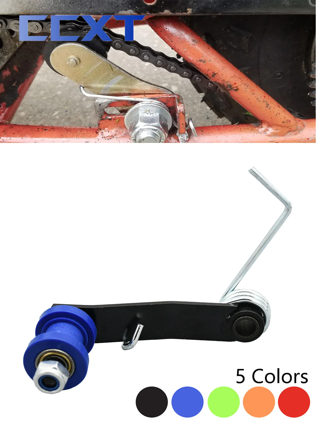 AliExpress Motorcycle ATV 420 428 530 Chain Roller Tensioner Dirt Bike Chain Tensioner Metal Bracket For Hodna Yamaha Kasawaki KTM Suzuki