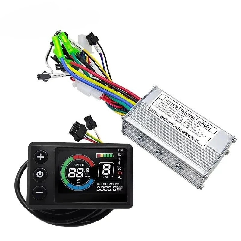 24V 36V 48V 250W 350W 15A eKe brushless motor drive controller S866 1s color LCD kit for electric mountain bike and scooter