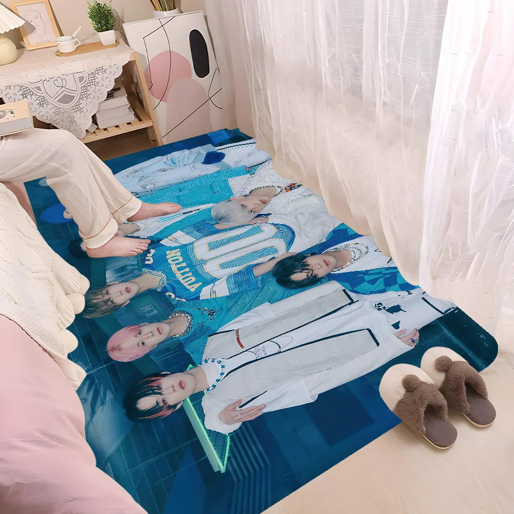 Korean Boy Band TXT Floor Mat Bathroom Mat Kids Room Bedroom Decoration Balcony Anti-Slip Doormat Living Room Welcome Rug
