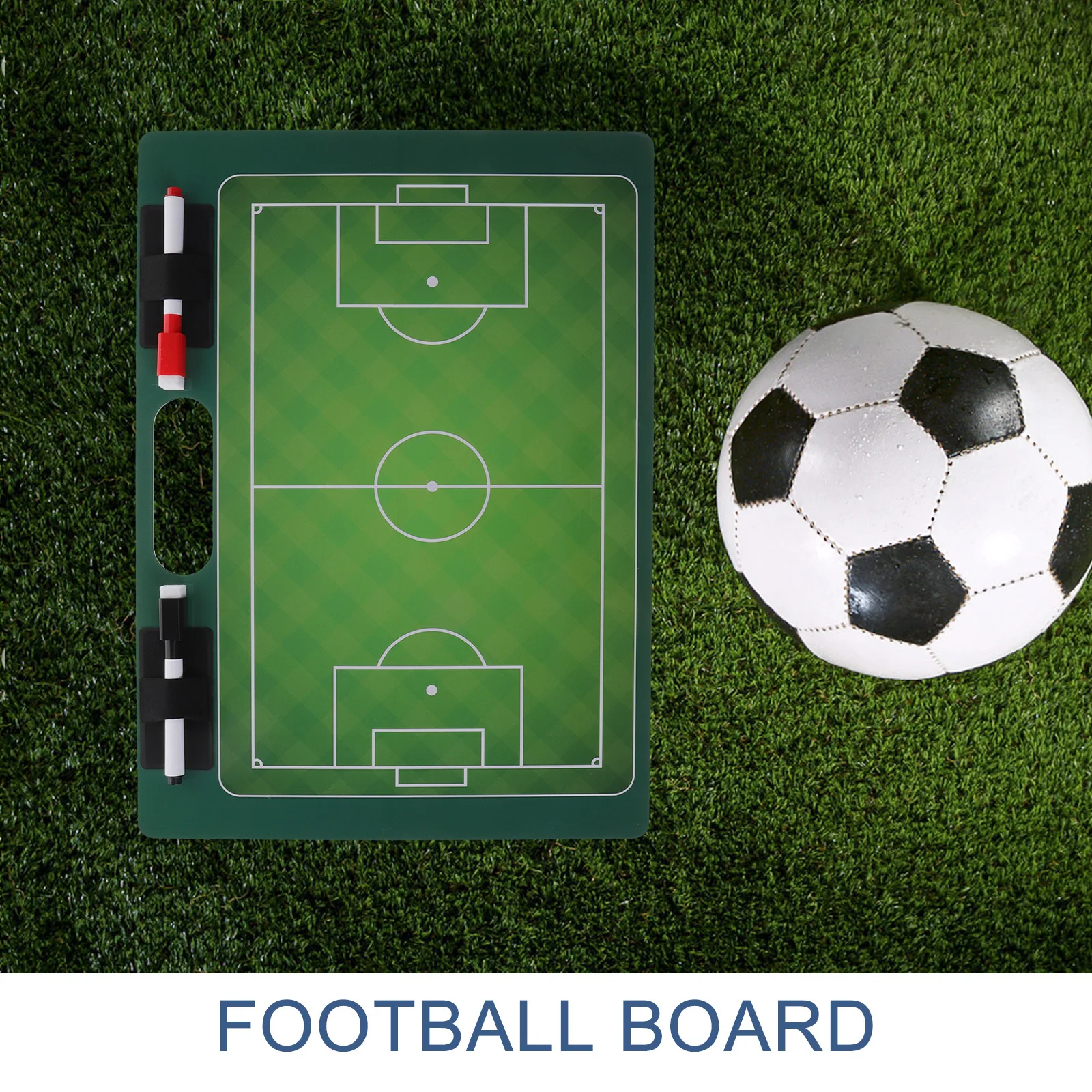 

Football Coaching Board PVC Durable Portable Sports Ball Training Writing Board Match Supplies Lightweight Waterproof