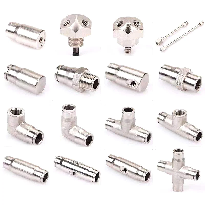 

High Pressure 3/8" 9.52mm Interface Slip Lock Quick Connector Tee Elbow Straight Joint With Nozzles Seat Misting System Fittings