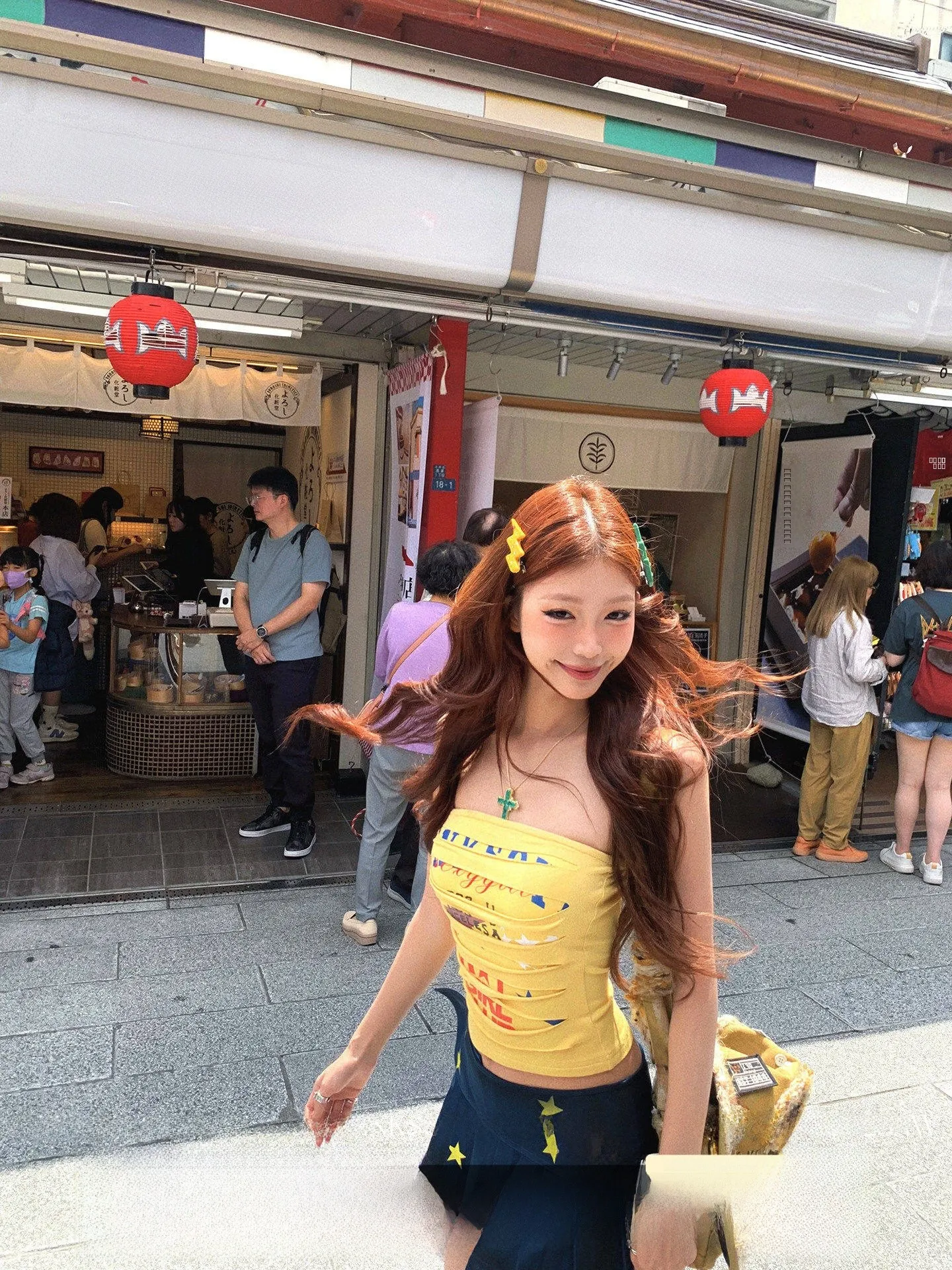 

Pinksoya Millennium American Hot Girl oulder Bared Print Strapl Vest with Chest Pad Slimming Sexy Top Women's Fas...