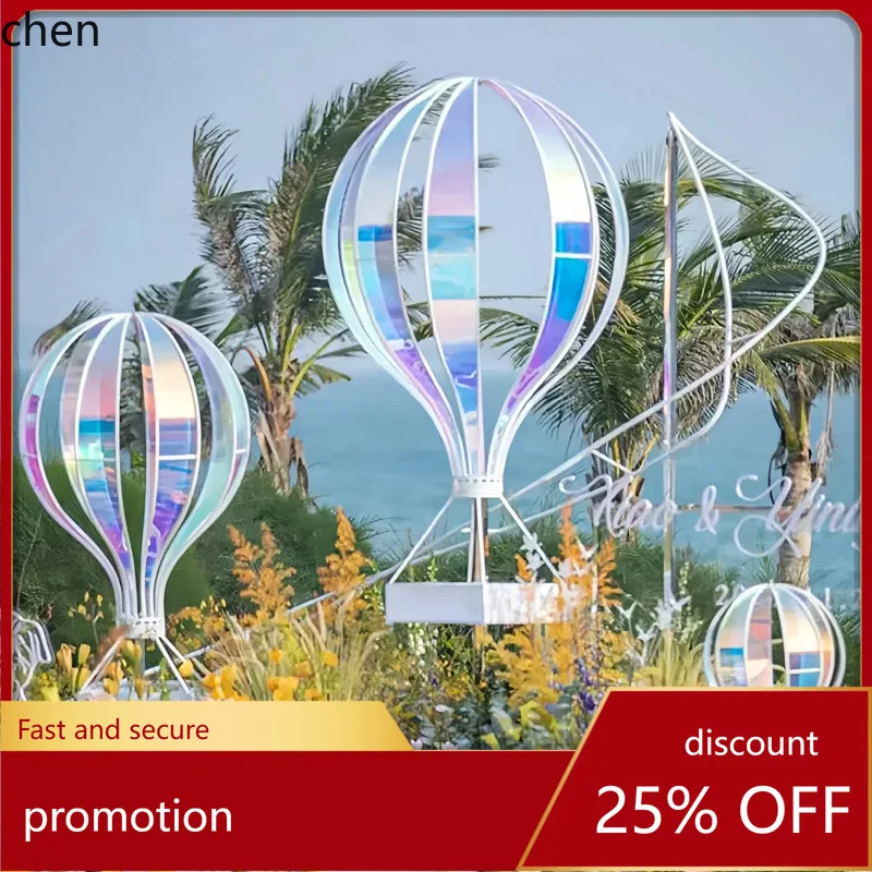 

HXL Outdoor Wedding Props Hot Air Balloon Iron Art Window Decorations Outdoor Props
