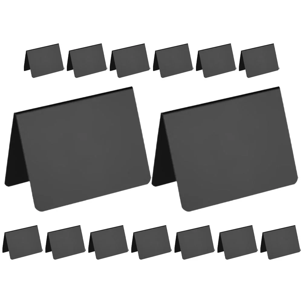 

15 Pcs Price Tag Writing Board Small Chalkboard Message Signs Erasable Black Pvc