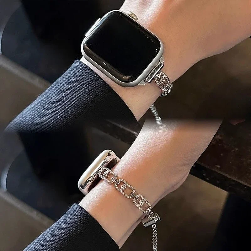 

Hollow diamond compatible with 38/40/41/42/44/45/46/49mm compatible with Apple Watch strap Ultra/Se10/9/8/7/6/5/4/3/2/1