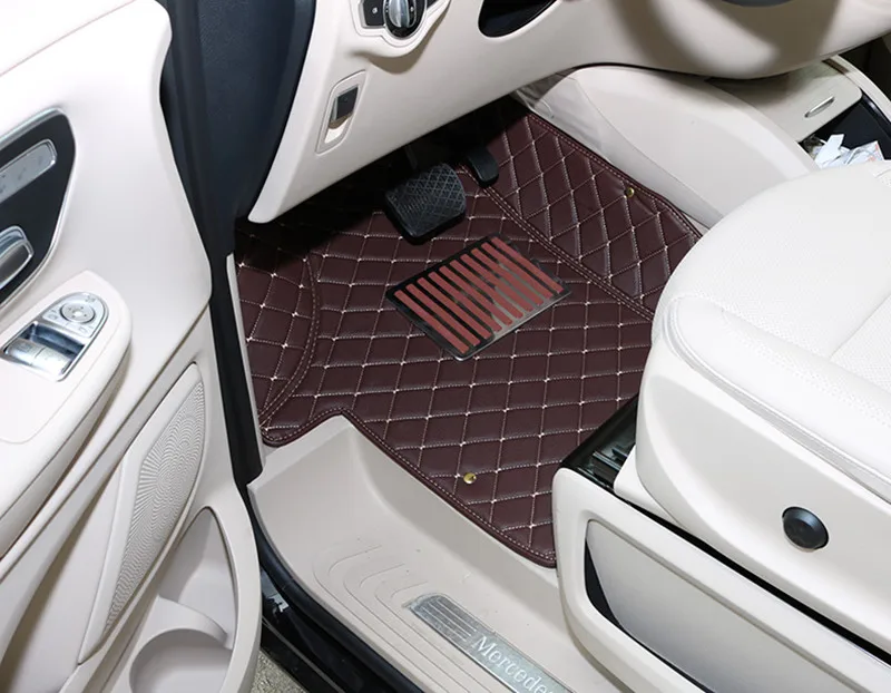 For Right Hand Drive Mercedes Benz Vito W447 2014-2025 7 8 Seats Custom Special Car Floor Mats Full Set Waterproof Carpets