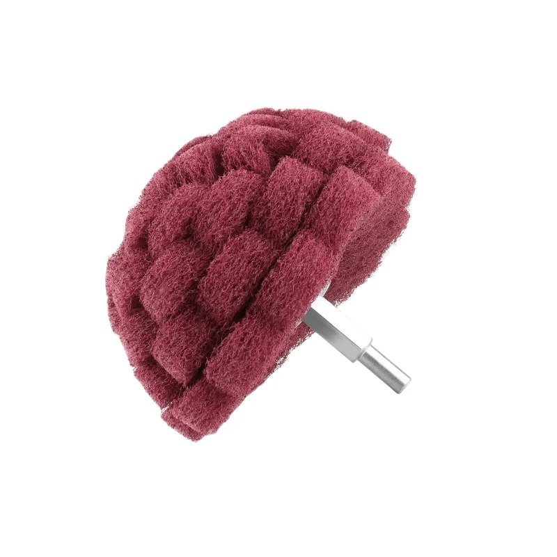 For rust removal grinding Mushroom shaped scouring cloth with handle Nylon fiber polishing wheel Electric grinding