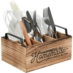 Wooden Tableware Coffee Storage Box Household Kitchen Storage Box Coffee BarBasket with Handle Coffee Bar Accessories