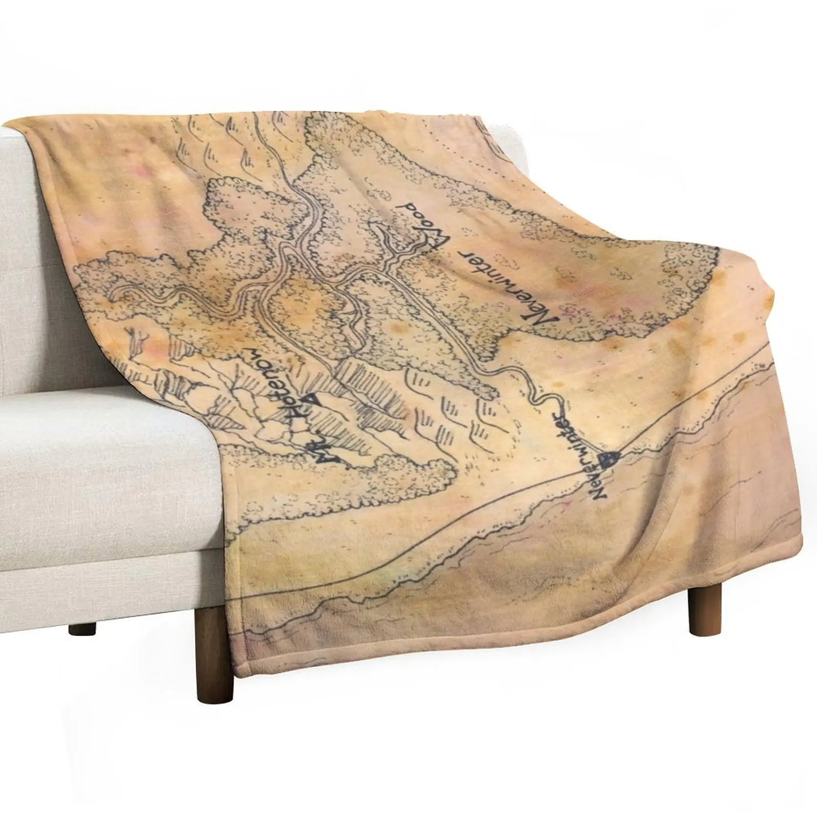 

Fantasy Map Lost Mines of Phandelver D&D Throw Blanket Thermals For Travel manga Luxury St Blankets For Baby Blankets