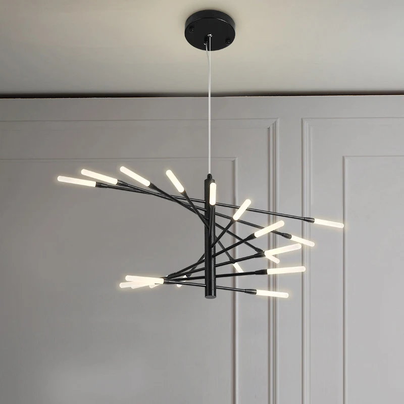 Modern Luxury LED Chandelier for Living Room Bedroom, Nordic Suspension Lamp Decoration Hanging Lighting Fixture