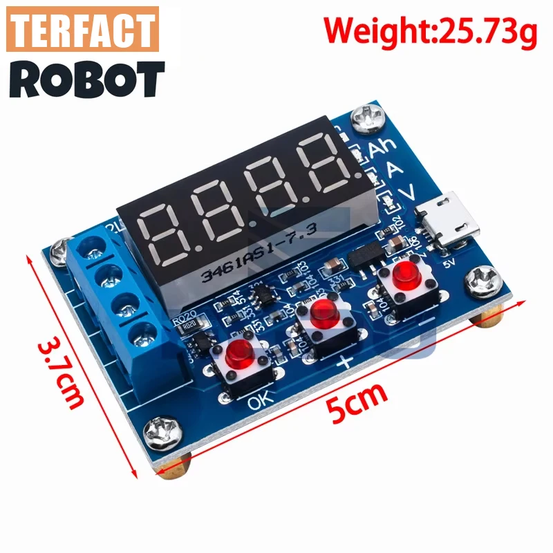 1~8PCS TERFACT ROBOT ZB2L3 Li-ion Lithium Lead-acid Battery Capacity Meter Discharge Tester Analyzer