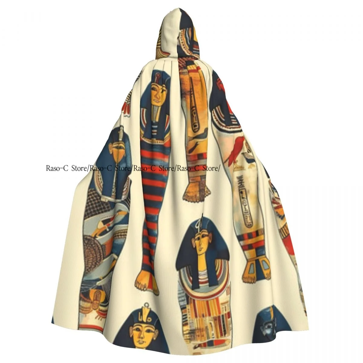 Unisex Adult Ancient Egyptian Pharaohs Cloak with Hood Long Witch Costume Cosplay