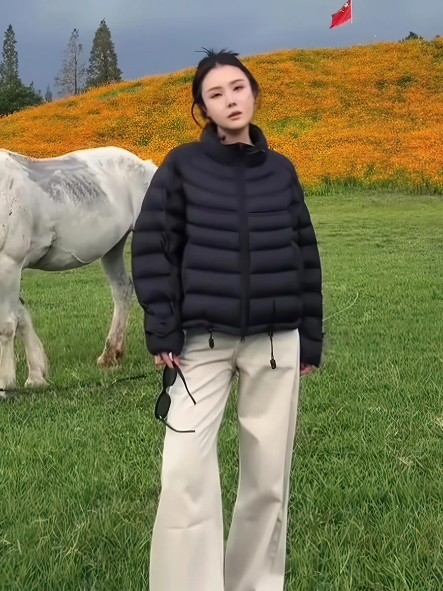 Bla 90 White Du down Puff Jaet المرأة الخريف الشتاء ort الوقوف طوق سليم صالح تنوعا ملابس خارجية دافئة