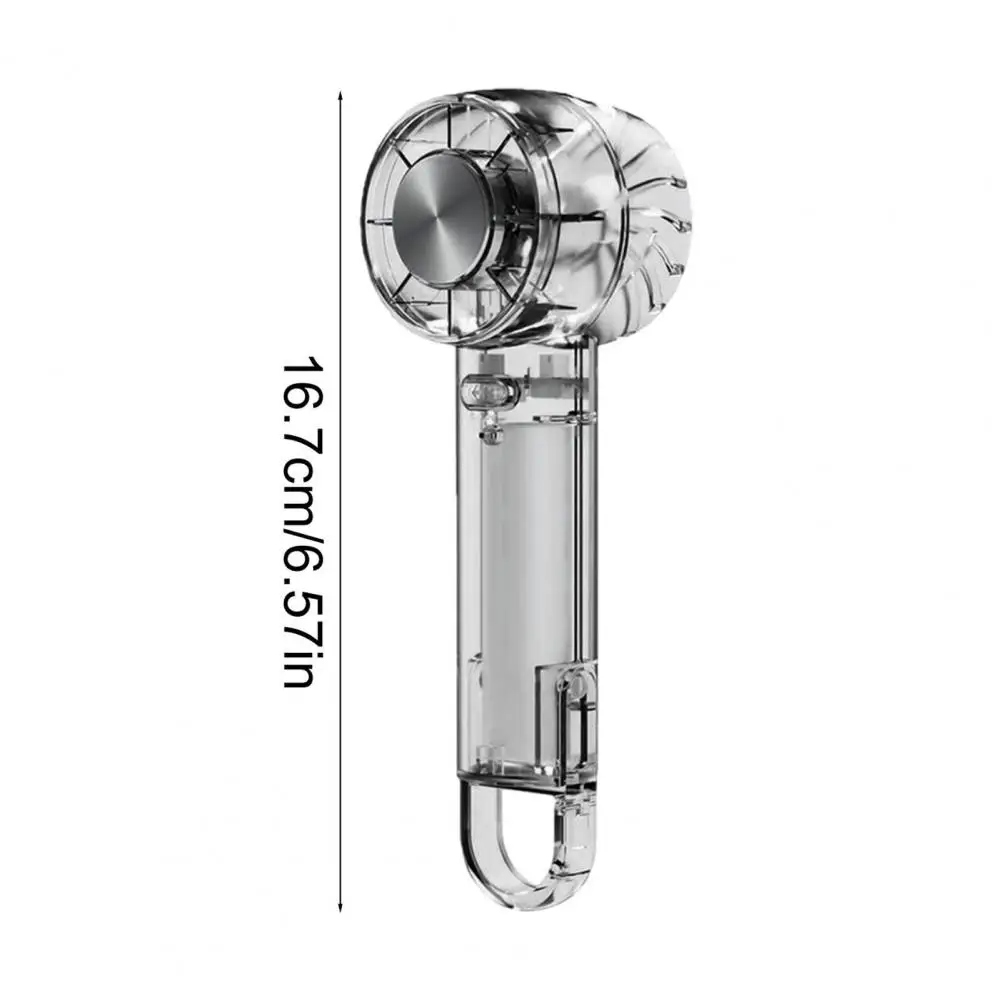 Ventilador de mão transparente portátil usb recarregável ventilador portátil com 3 velocidades para o verão design transparente mini pessoal para viagens