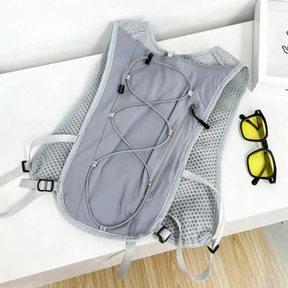 

С светоотражающими полосками, жилет для бега, нейлоновый легкий жилет для бега по пересеченной местности с дышащей сумкой для телефона