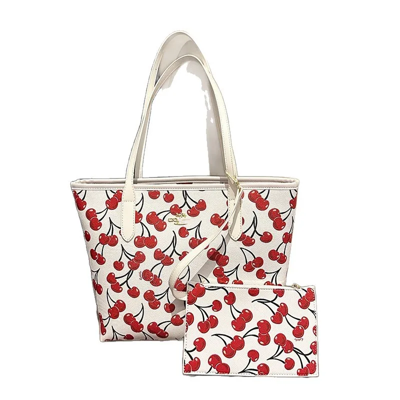 ‌2025 Summer Cherry Tote Bag - Cute Internet Celebrity Same Shoulder Bag, Trendy & Versatile Women's Casual Purse‌