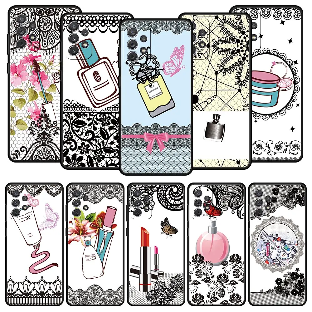Case For Samsung A17 A15 A13 A51 A71 A41 A31 A07 A05S A35 A55 A23 A25 A33 A53 A73 A57 A37 5G Cover Art Fashion cosmetics
