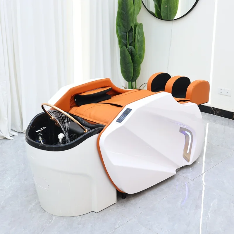 Modern Beauty Salon Equipment Multifunctional Spa Treatment Shampoo Bed with Water Circulation and Electricity Massage