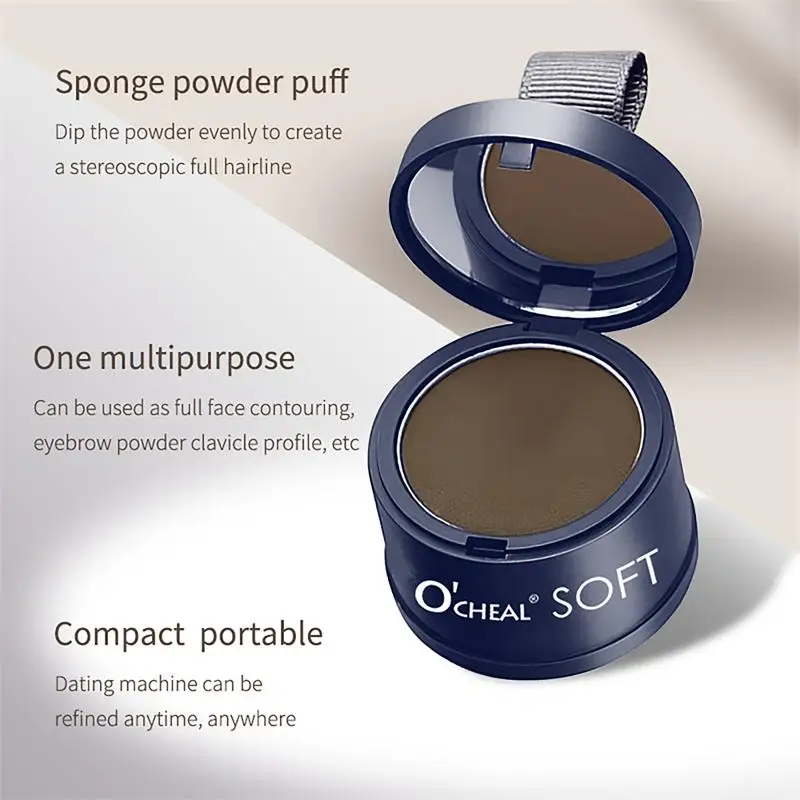 1PCS O'cheal Hairline Fluffy Powder Repair Volume Powder Shadow Shadow Powder คอนซีลเลอร์ผมครอบคลุมเติมหน้าผากเส้นผมใหม่