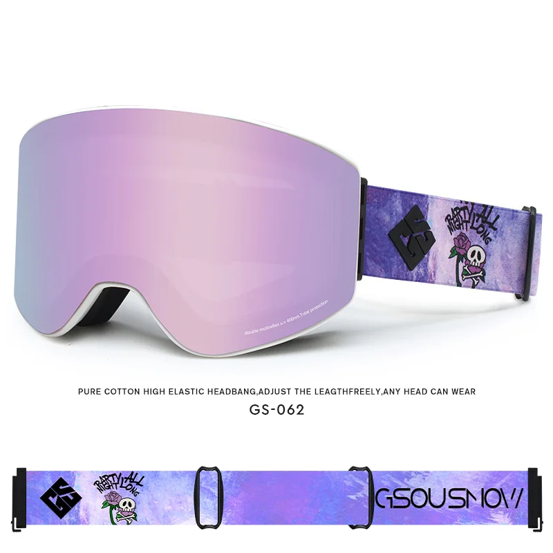 New HD Ski Goggles Men's Double-layer Snowboard Double-board Snow Mirror Anti-fog Card Myopia Glasses Ski Glasses Women