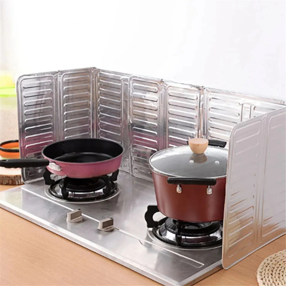 AA91 Kitchen Cooking Frying Oil Splash Screen Cover Anti Splatter Shield Guard Aluminium Foil Scald Proof Board Protection,A