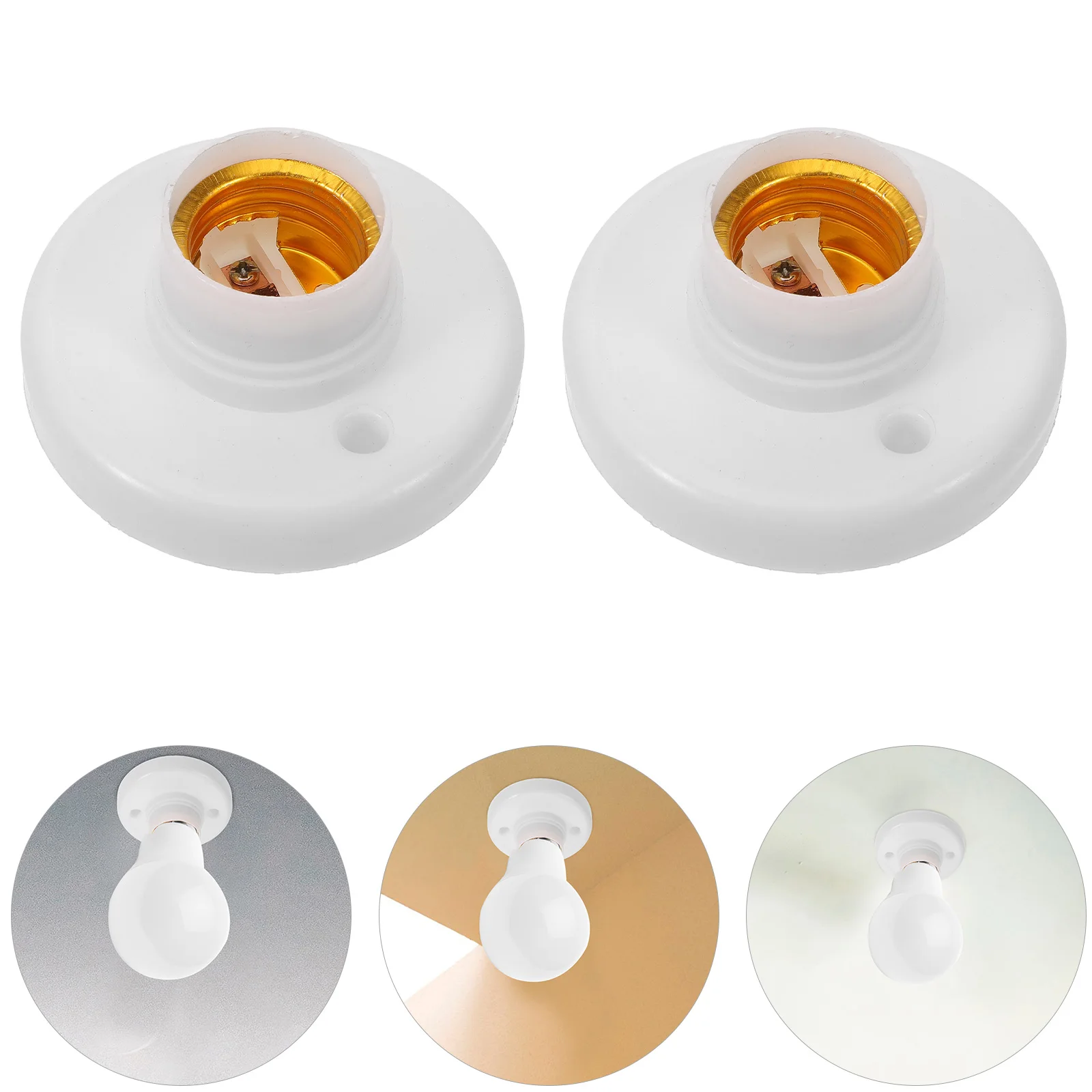 10pcs Screw Lamp Holder Replacement Bulb Holder Light Socket Outlet Wall Table Lamp Repair Socket Home Restaurant