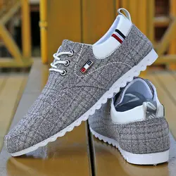 Zapatos de lona transpirables con parte superior de lino para hombre, zapatillas de tela de Pekín, informales, primavera y otoño, superventas