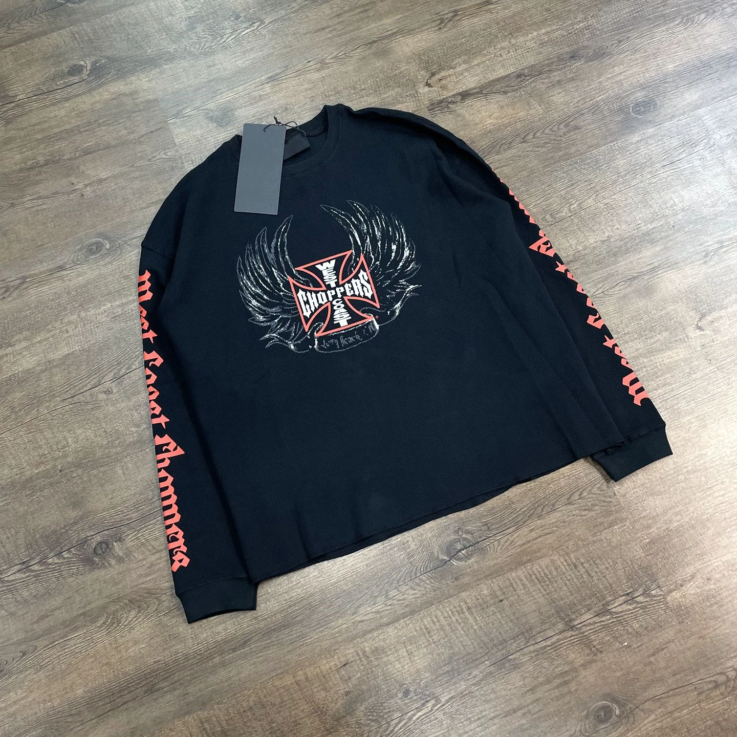 

Yao Fashion Trend Luxury Brand High Quality HipHop Streetwear Loose Baggy Waffle Fabric Long Sleeve Tops Tee T Shirt For Men