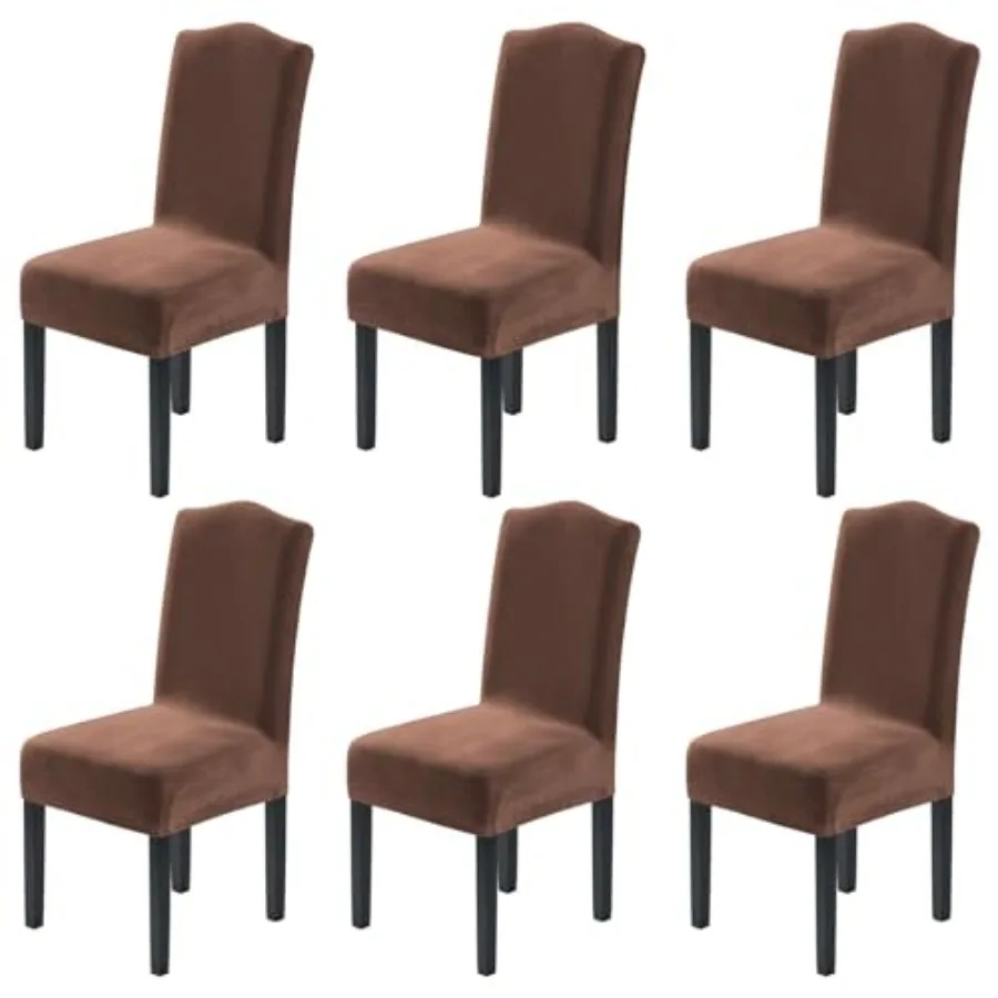 

Чехлы для обеденных стульев H.VERSAILTEX из вельвета, эластичные чехлы для стульев для столовой, комплект чехлов-накидок для стульев Parson, защитные чехлы для стульев.