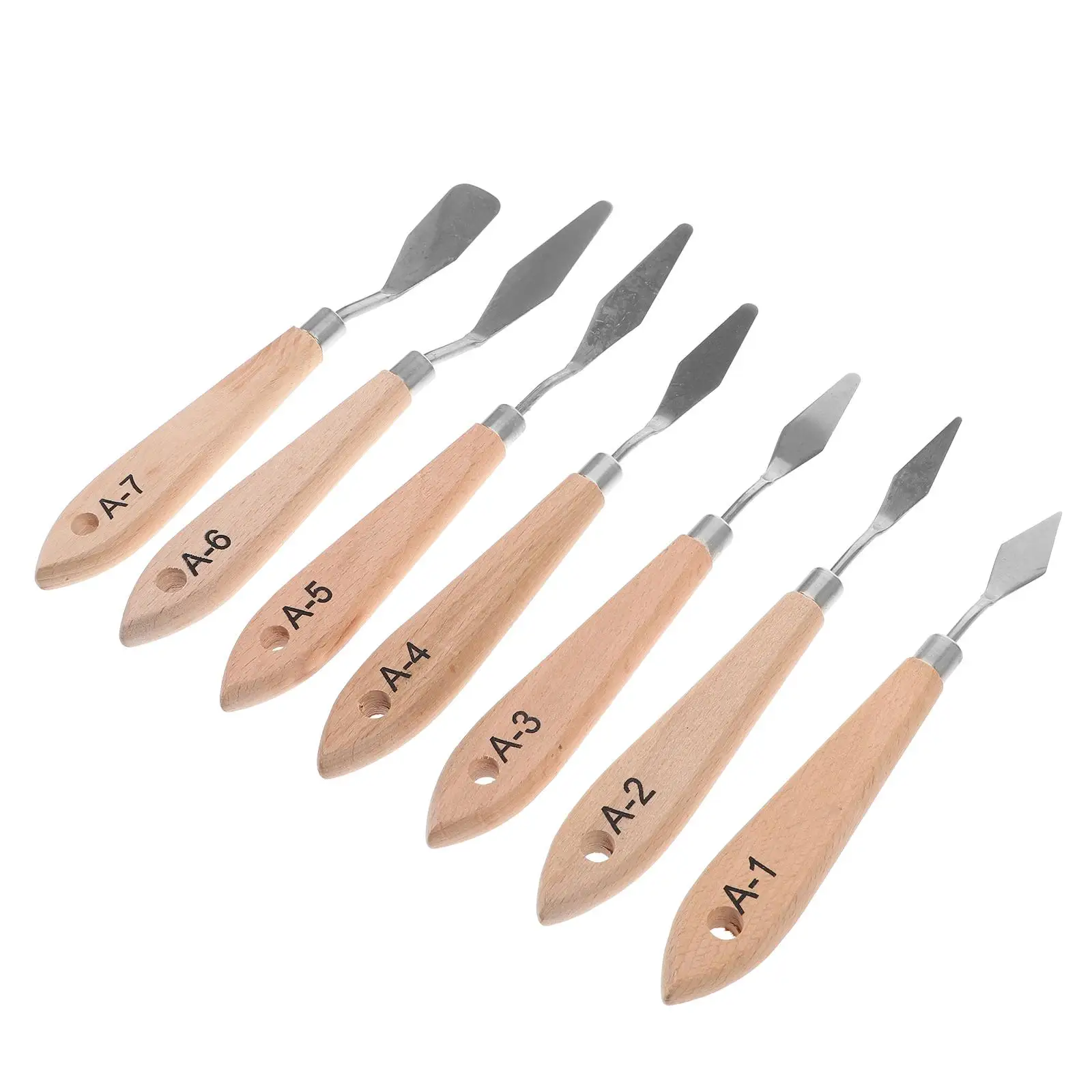 Palet Lukisan Minyak Warna Spatula Pengaduk Campuran Alat Kanvas Patung