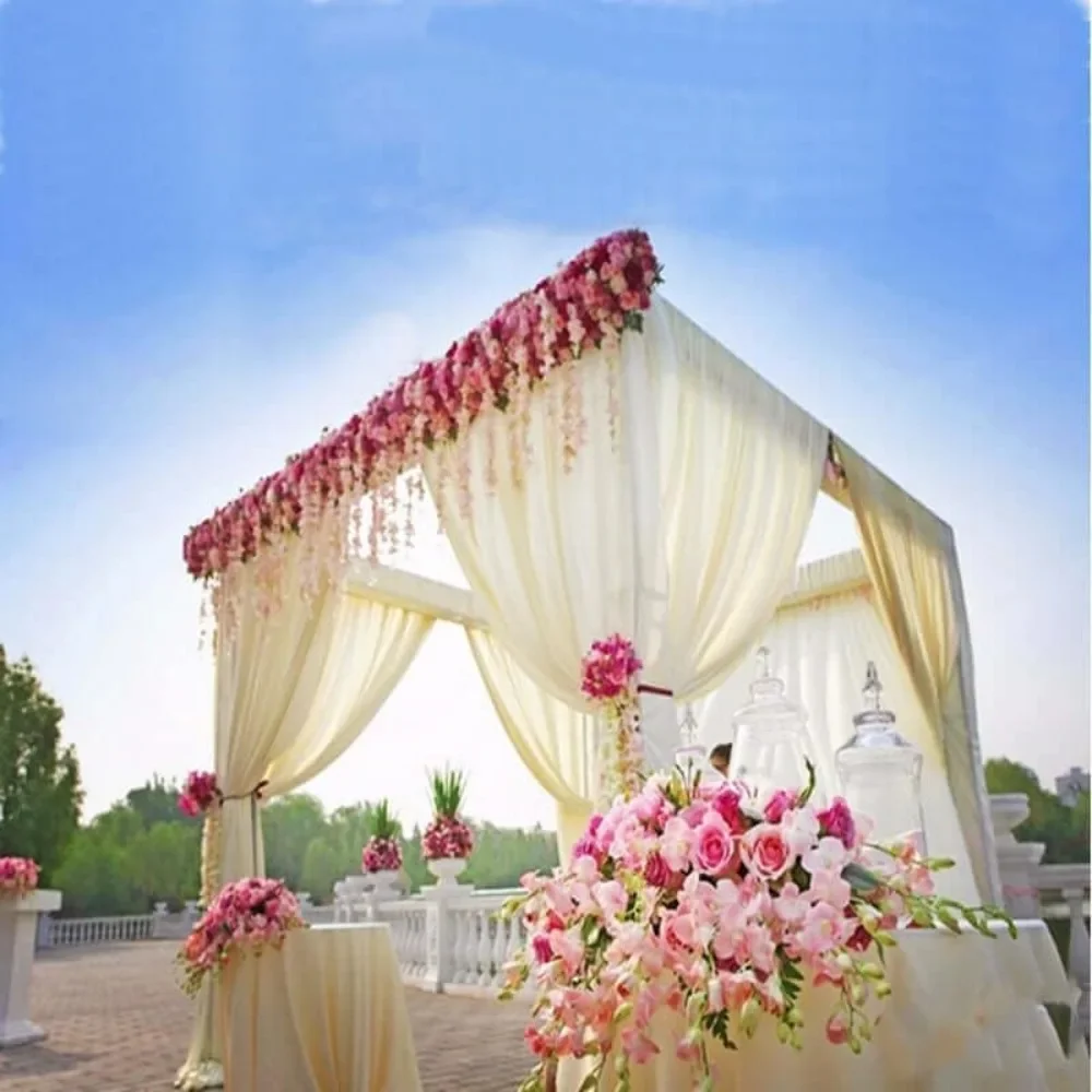 

4 Post Height Adjustable Canopy Chuppah Mandap Wedding Photo - Hardware Kit Only