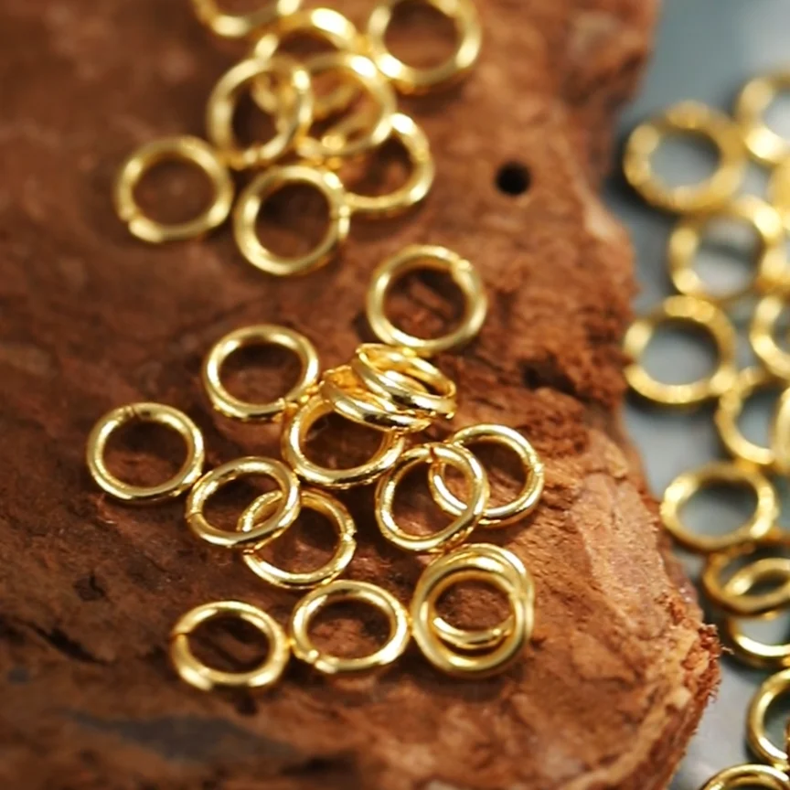 

100pcs Stainless Steel Jump Ring 3-15 mm Gold Plated Split Rings for Jewelry Making Chain Connectors DIY Accessories Wholesale