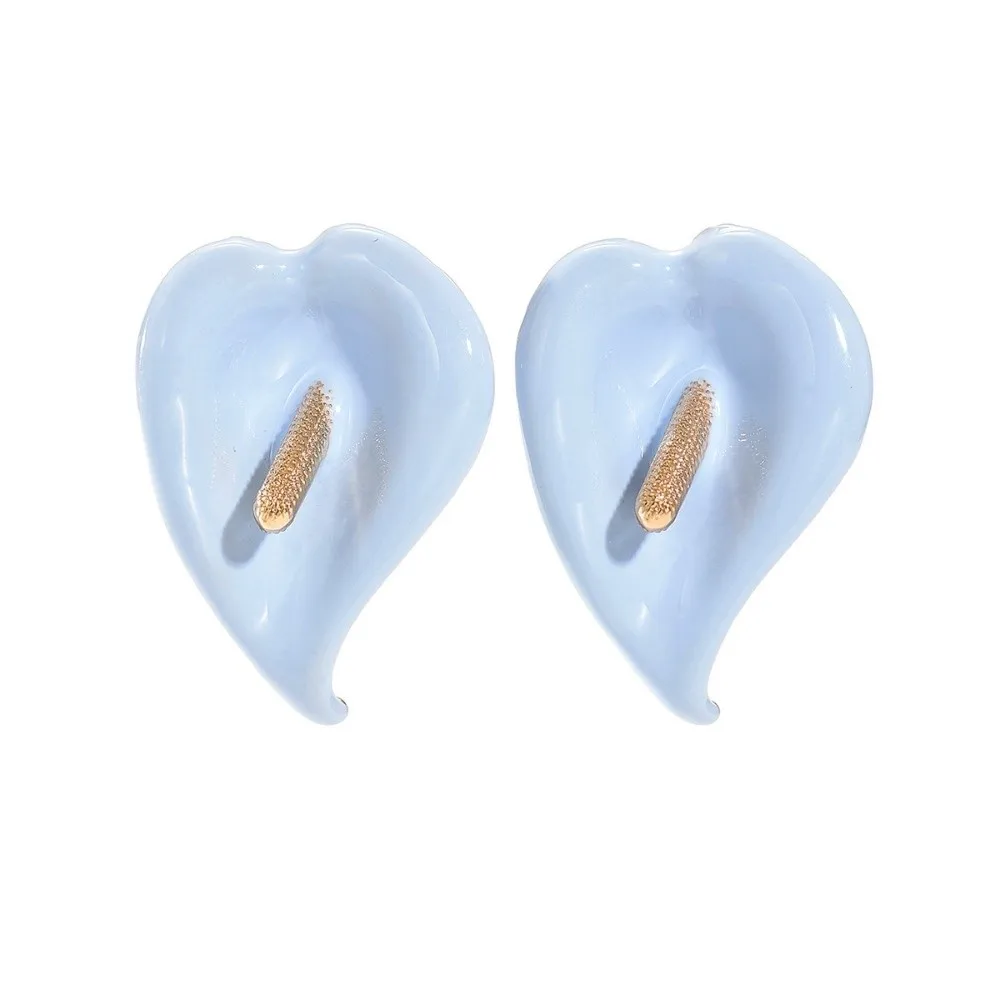 1Pair Fashion Colorful Stud Earrings Exaggerated Irregular Geometric Earrings Enamel Earrings Jewelry Gift